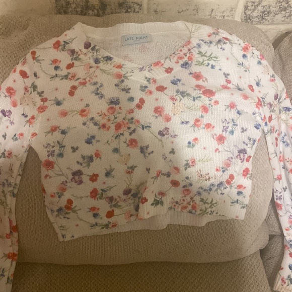 Long  sleeved   cropped top - Picture 3 of 7